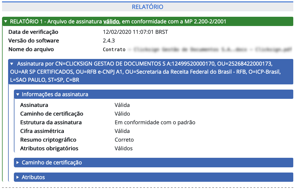 Como validar o certificado digital da Clicksign?